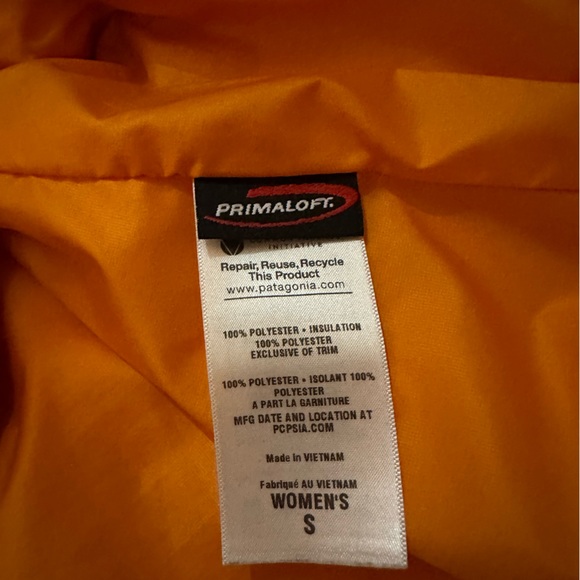 PATAGONIA Nano Puff Pullover Jacket Diamond Quilted Orange Women's Size S - Picture 5 of 11